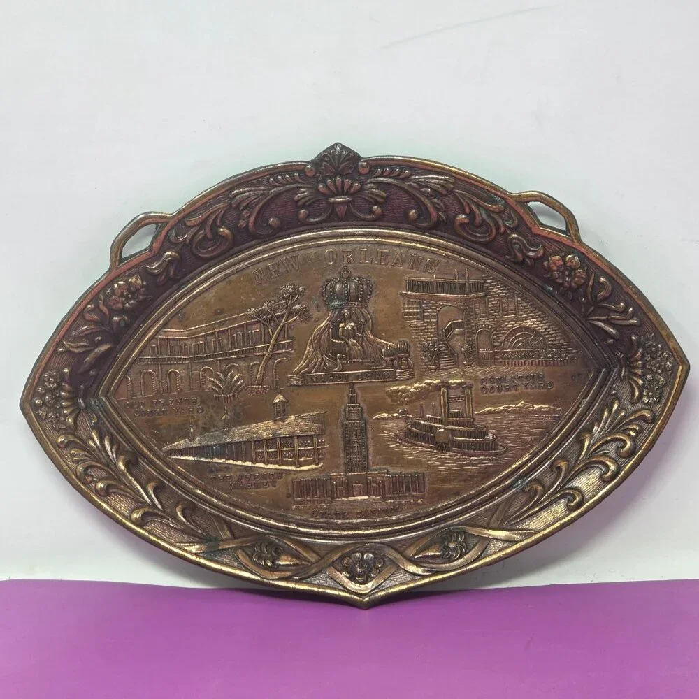 Vintage Copper Trays/Ashtray‎ Featuring  Harrisburg PA New Orleans & New Mexico